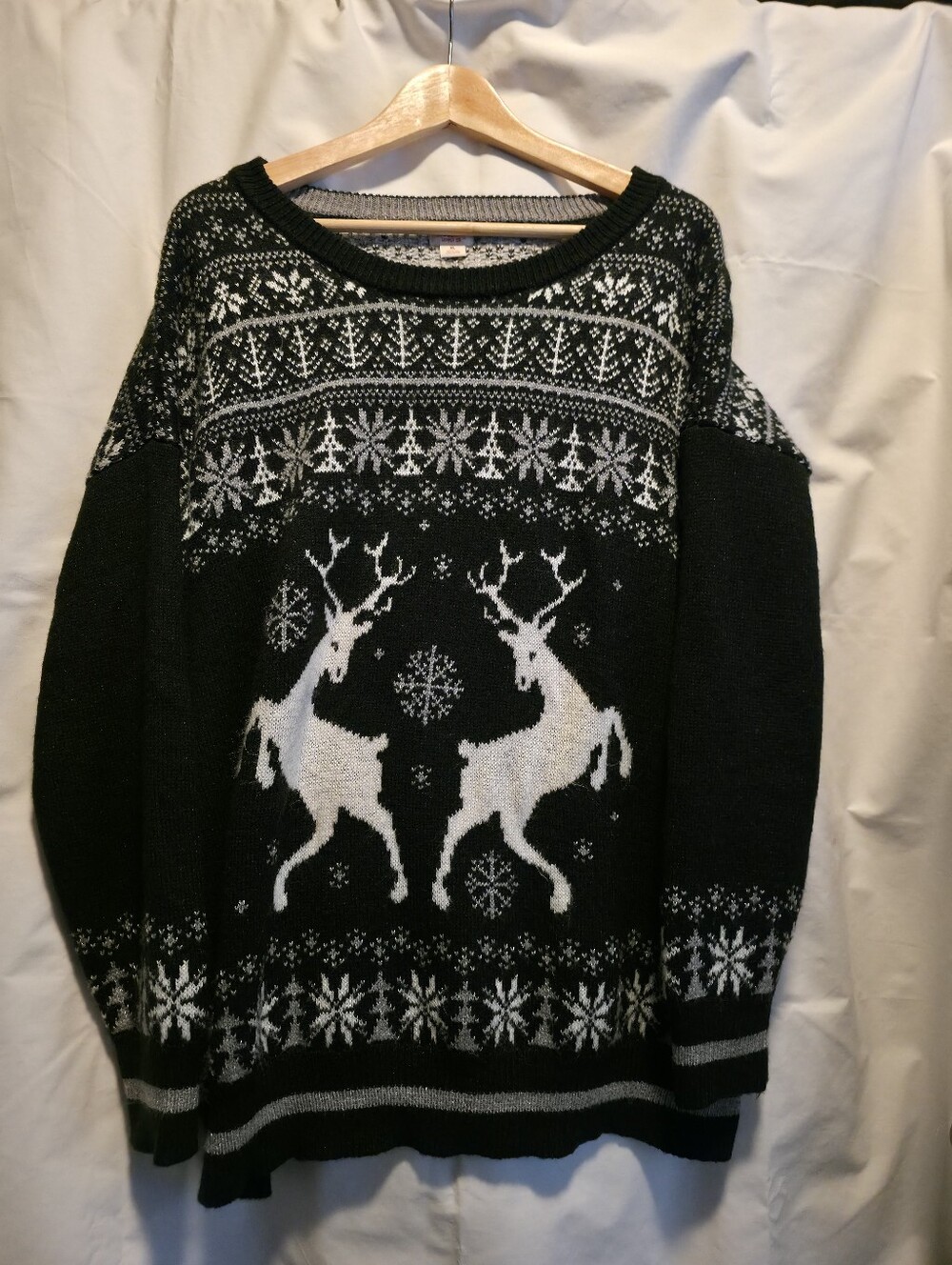 Mossimo Holiday Reindeer Fair Isle Sweater XL